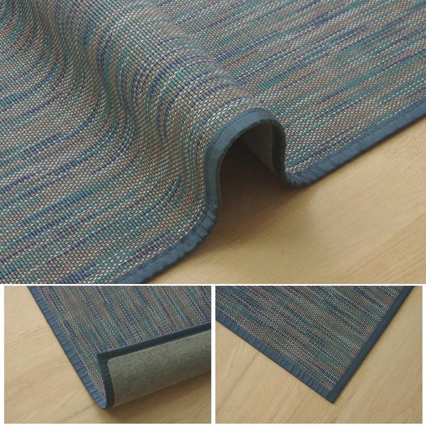 バンブー ラグマット/絨毯 〔アイボリー 約190×300cm〕 竹製 無地 抗菌作用 高耐久性 〔リビング〕 バンブー ラグマット⁄絨毯 アイボリー 約190×300cm 竹製 無地 抗菌