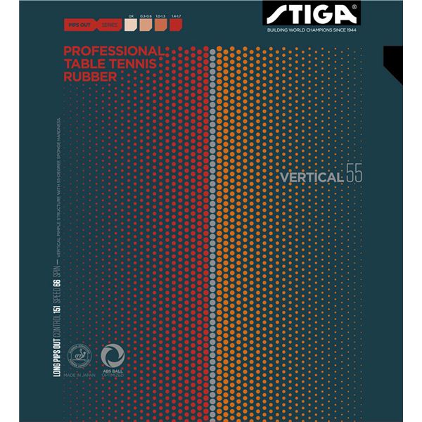 STIGA（スティガ） 粒高ラバー VARTICAL 55 （バーティカル 55） BLACK 薄〔代引不可〕の通販は 5,510円