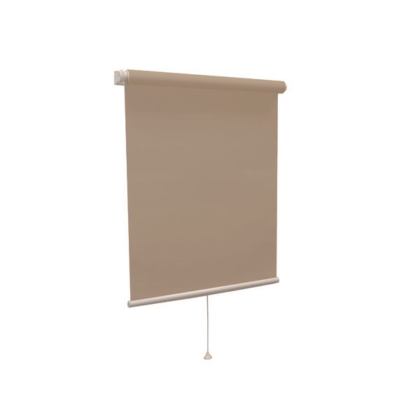 モダン ロールスクリーン 〔無地ウォッシャブル 90cm×220cm ブラウン〕 日本製 巻取りスピード調整機能付き 『ティオリオ』〔代引不可〕の通販は