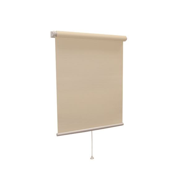 モダン ロールスクリーン 〔遮光2級 45cm×135cm アイボリー〕 日本製 巻取りスピード調整機能付き 『ティオリオ』〔代引不可〕の通販は 10,095円
