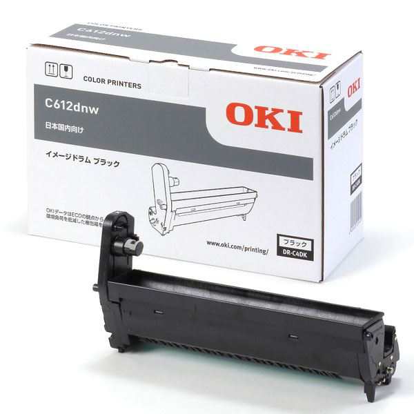 （まとめ） 〔純正品〕 OKI DR-C4DK イメージドラム ブラック 〔×3セット〕〔代引不可〕