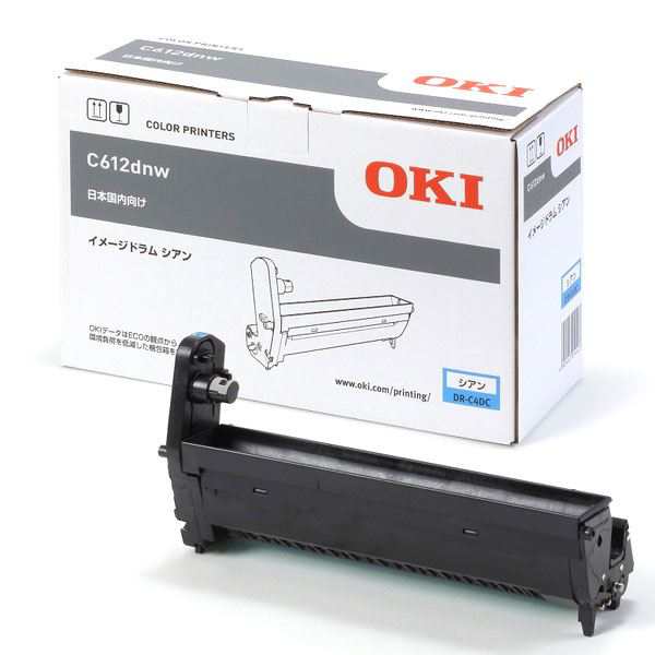 （まとめ） 〔純正品〕 OKI DR-C4DC イメージドラム シアン 〔×3セット〕〔代引不可〕