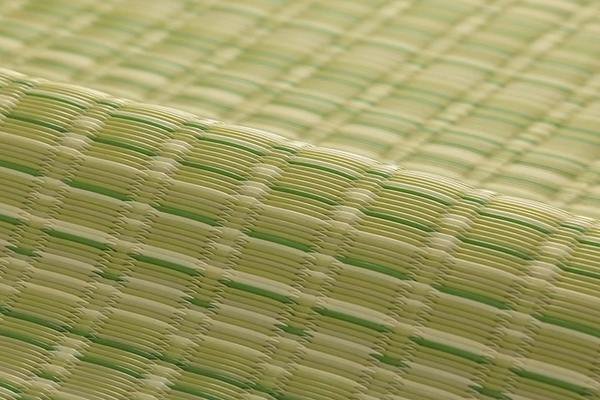 い草風 ラグマット/絨毯 〔グリーン 江戸間10畳 約435cm×352cm〕 洗える 日本製 防ダニ PPカーペット 〔リビング〕〔代引不可〕の通販は