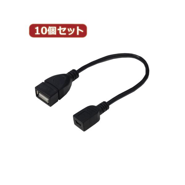 変換名人 10個セット USBケーブル20 A（メス） to mini（メス） USBAB／M5B20X10〔代引不可〕 7,190円