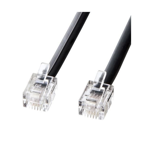 （まとめ） サンワサプライ モジュラーケーブル（黒） TEL-N1-7BKN2 〔×5セット〕〔代引不可〕の通販は延長コード・電工ドラム（コードリール）