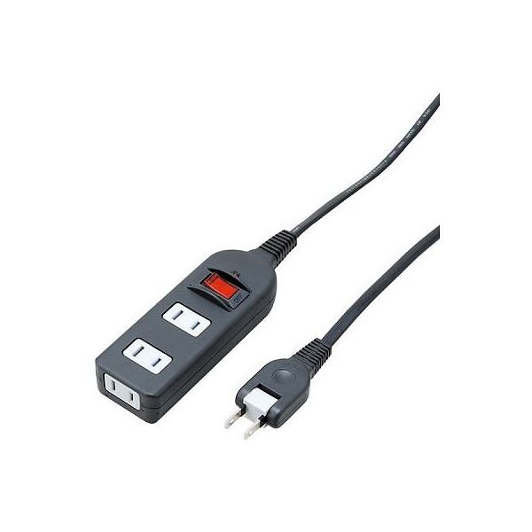 （まとめ） YAZAWA ノイズフィルター集中SW付3個口3m黒 Y02BKNS313BK 〔×5セット〕〔代引不可〕