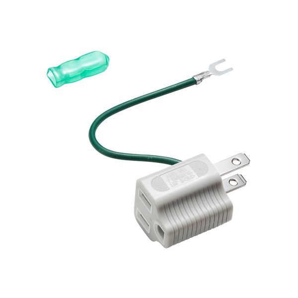（まとめ） サンワサプライ 3P→2P変換アダプタ TAP-AD8GY 〔×10セット〕〔代引不可〕