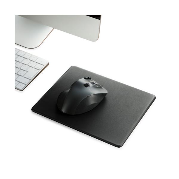 （まとめ） エレコム マウスパッド／ソフトレザー／XLサイズ／ブラック MP-SL02BK 〔×5セット〕〔代引不可〕