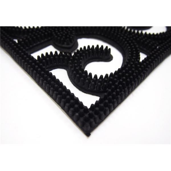 屋外用 玄関マット/ラバーマット 〔泥落とし付き〕 45cm×75cm 洗える CE-8061 〔エントランス 入口〕〔代引不可〕