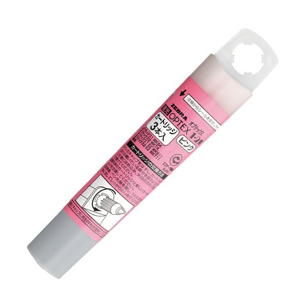 （まとめ） ゼブラ蛍光オプテックス1・2用カートリッジ ピンク RWK8-P 1ケース（3本） 〔×50セット〕〔代引不可〕の通販は 7,804円