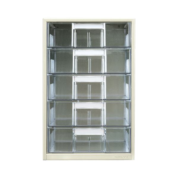 コクヨ レターケース透明プラスチック引出しタイプB4タテ浅型10段 61oNpXE+72L.jpg_BO30,255,255,