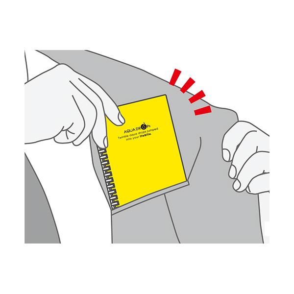 （まとめ） リヒトラブ AQUA DROPsツイストノート A6 17穴 B罫 30枚 黄 N-1664-5 1冊 〔×30セット〕〔代引不可〕