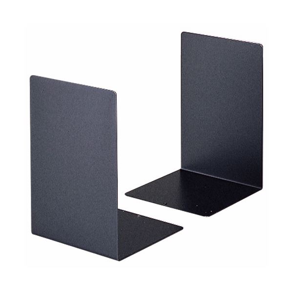 （まとめ） ライオン事務器 ブックエンド 小ブラック L-60N 1組（2枚） 〔×5セット〕〔代引不可〕の通販は