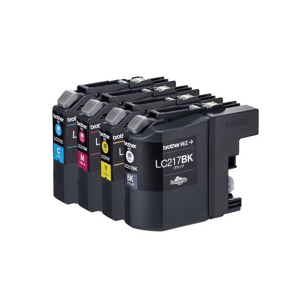 ds-2215173 (まとめ）ブラザー インクカートリッジ お徳用4色 大容量 LC21E-4PK 1箱(4個:各色1個) (ds2215173) ブラザー（brother） 純正インクカートリッジ LC411-4PK 4色パック 1