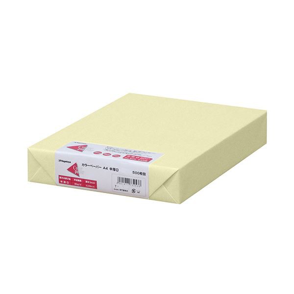 （まとめ）長門屋商店 Color Paper A4中厚口 レモン ナ-3252 1冊(500枚) 〔×3セット〕〔代引不可〕