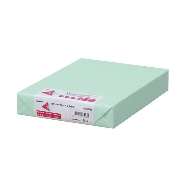 （まとめ）長門屋商店 Color Paper A4中厚口 浅黄 ナ-3261 1冊(500枚) 〔×3セット〕〔代引不可〕