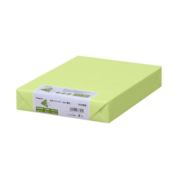 （まとめ）長門屋商店 Color Paper A4厚口 うぐいす ナ-3358 1冊(500枚) 〔×3セット〕〔代引不可〕