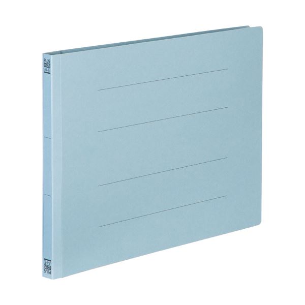 （まとめ）プラス フラットファイル 樹脂とじ具A4ヨコ 150枚収容 背幅18mm ロイヤルブルー No.022N 1セット(10冊) 〔×10セット〕〔代引不可〕の通販は