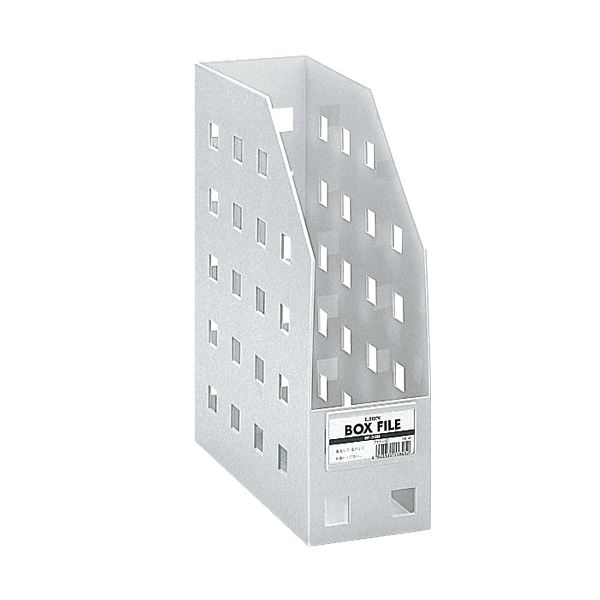（まとめ）ライオン事務器 ボックスファイルA4タテ 背幅102mm ライトグレー BF-33M 1個 〔×5セット〕〔代引不可〕の通販は
