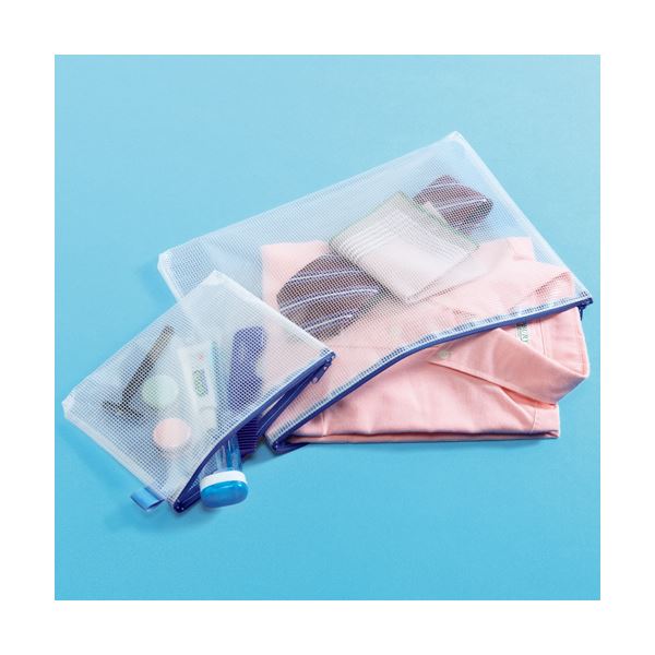 TANOSEE メッシュケース A5タテ190×ヨコ250mm 白 1セット(20枚)〔代引不可〕の通販は