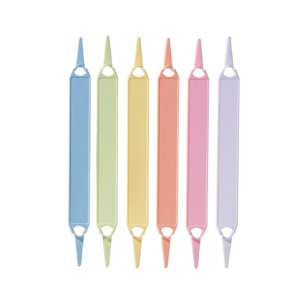 デビカ ペーパーファスナー足間隔80mm 約25枚収容 5色 060222 1セット(1000本:各色200本)〔代引不可〕の通販は 14,630円