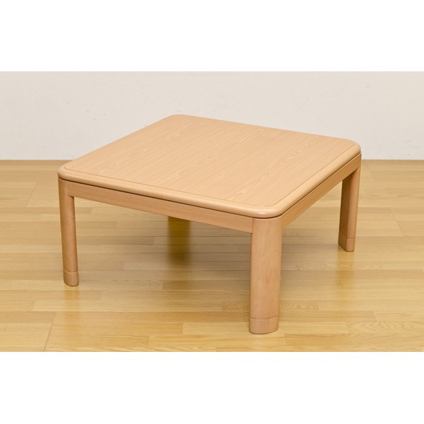 こたつ 約幅80cm 正方形 ナチュラル 木製脚付き コタツ 継脚式 手元コントローラー 組立品 リビング ダイニング〔代引不可〕の通販は