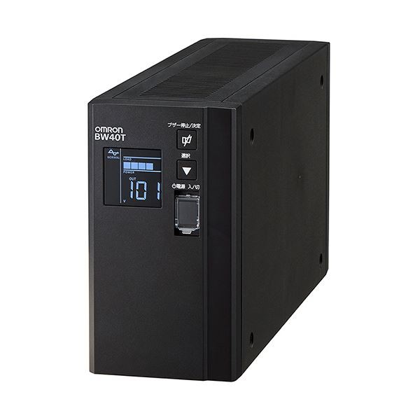 オムロン UPS無停電電源装置(常時商用給電/正弦波出力) 400VA/250W BW40T 1台〔代引不可〕