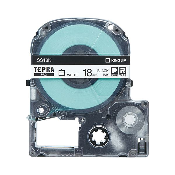 キングジム テプラ PROテープカートリッジ 18mm 白/黒文字 SS18K 1セット(5個)〔代引不可〕の通販は
