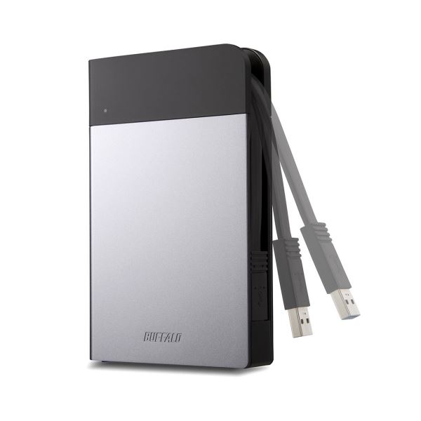 バッファローICカード対応MILスペック耐衝撃ボディー防滴・防塵ポータブルHDD 2TB シルバー HD-PZN2.0U3-S1台〔代引不可〕の通販は