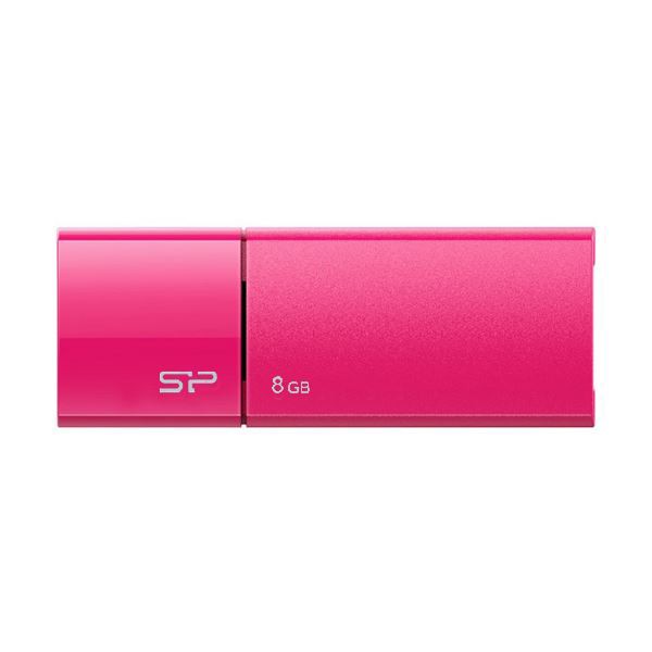 （まとめ）シリコンパワーUSB2.0フラッシュメモリ Ultima U05 8GB ピンク SP008GBUF2U05V1H 1個〔×5セット〕〔代引不可〕