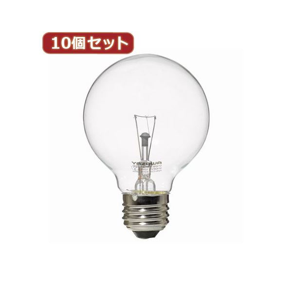 （まとめ）YAZAWA 10個セット ボール電球40W形クリア GC100V38W70X10〔×2セット〕〔代引不可〕の通販は