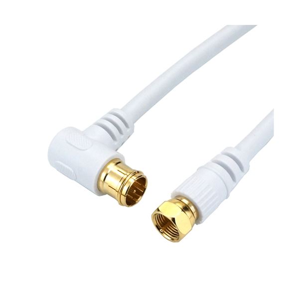 （まとめ）HORIC アンテナケーブル 7m ホワイト F型差込式/ネジ式コネクタ L字/ストレートタイプ HAT70-117LSWH〔×5セット〕〔代引不可〕の通販は 8,408円