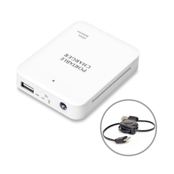 （まとめ）日本トラストテクノロジー USB電池パック3 TypeCケーブルセット（ホワイト） USBDP3C-WH〔×5セット〕〔代引不可〕 6,640円