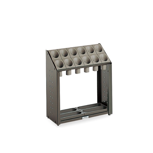 モダン 傘立て 〔B12 グレー 12本立〕 幅496mm スチール 樹脂製脚付 テラモト 『オブリークアーバン』 〔会社 店舗 玄関〕〔代引不可〕の通販は 17,129円