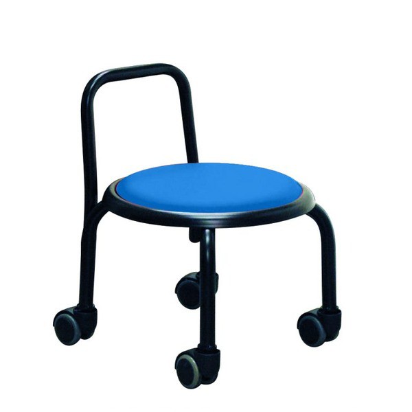送料当店負担 スタッキングチェア/丸椅子 (同色3脚セット ブルー
