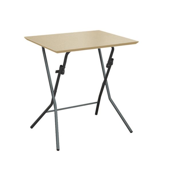 折りたたみテーブル 〔幅63.5cm ナチュラル×ブラック〕 日本製 木製 スチールパイプ〔代引不可〕の通販は