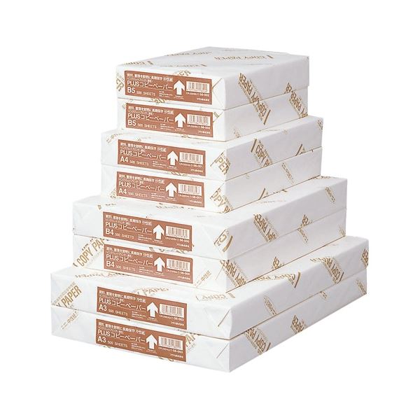 （まとめ） プラス コピーペーパー 中性紙 CR-230 B5-T 500枚〔×10セット〕〔代引不可〕の通販は