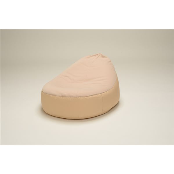 コンパクト ビーズクッション/ローソファー 〔1人掛け ベージュ〕 極小1ｍｍビーズ 日本製〔代引不可〕の通販は 7,130円