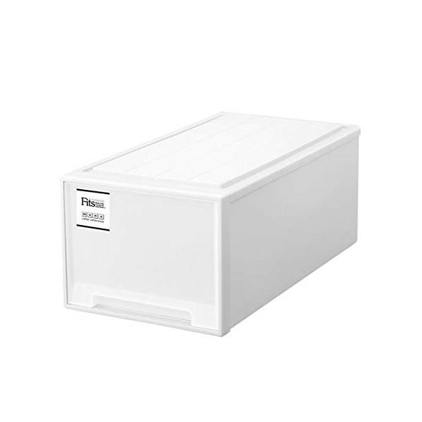 衣類収納/収納ケース 〔ディープ ホワイト〕 幅39×奥行74×高さ30cm 日本製 キャスター対応 『天馬 フィッツケース モノ』〔代引不可〕 6,860円