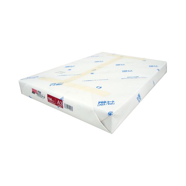 王子製紙 PODグロスコート紙A3 158g／m2 4冊〔代引不可〕の通販は 29,920円