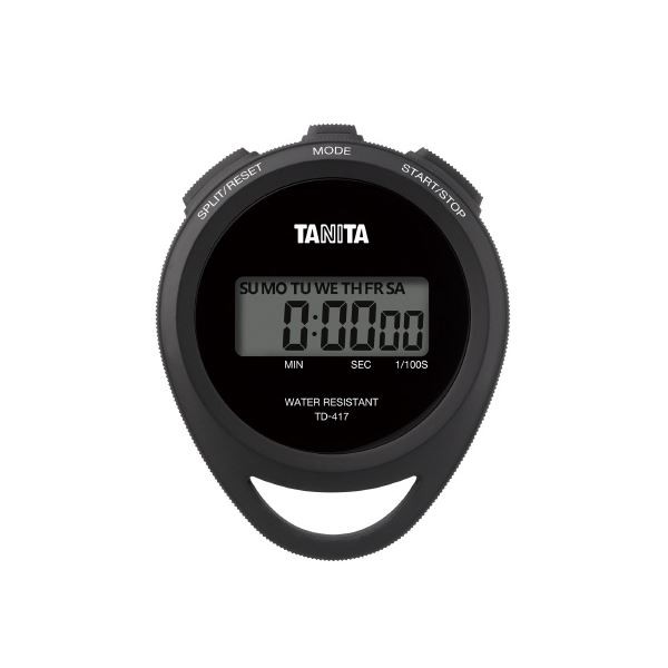 (まとめ）タニタ ストップウオッチ TD-417-BK〔×5セット〕〔代引不可〕