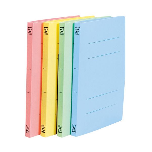 (まとめ）ビュートン フラットファイルPP イエロー B5S FF-B5S-Y 10冊〔×5セット〕〔代引不可〕