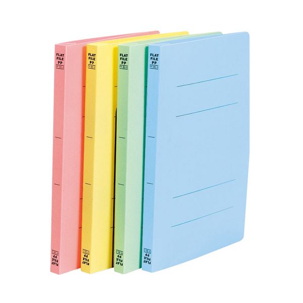 (まとめ）ビュートン フラットファイルPP ブルー B5S FF-B5S-BL 10冊〔×5セット〕〔代引不可〕