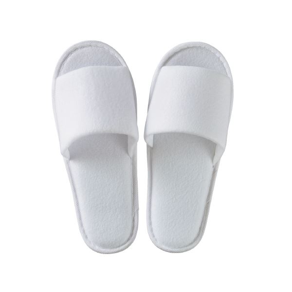 (まとめ）スマイル 使いきり起毛スリッパ ニット地 5足入〔×10セット〕〔代引不可〕 12,760円