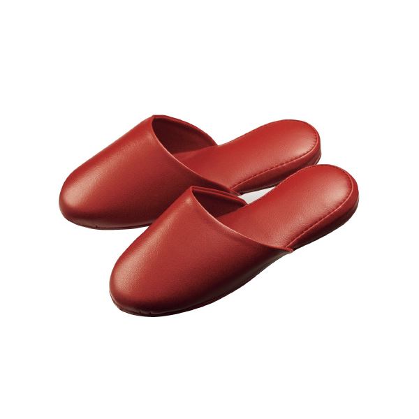 オーミケンシ 高周波レザースリッパ レッド 10足組〔代引不可〕 12,620円