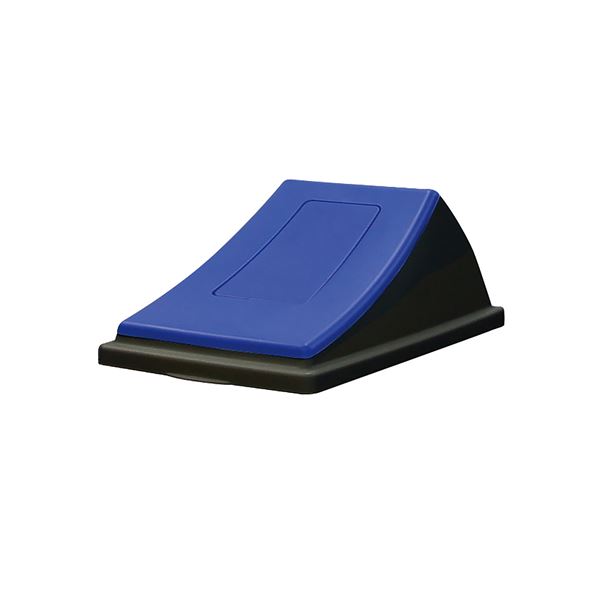 〔本体別売〕 エコン ダストボックス #45 黒 蓋 単品 〔ブルー もえないゴミ用 プッシュ〕 シール1枚入 〔店舗 オフィス 施設〕〔代引不可〕 6,080円