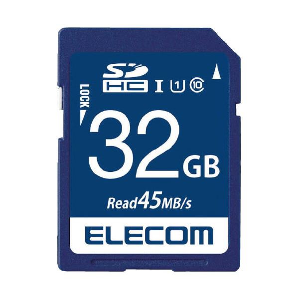 （まとめ）エレコム SDHCメモリカード 32GB MF-FS032GU11R〔×10セット〕〔代引不可〕