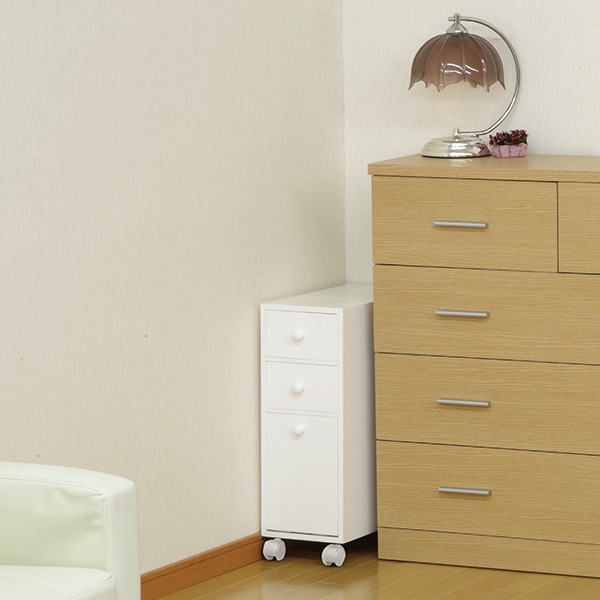 化粧、コンパクトな化粧台、白木製、大容量収納、引き出し 5 つ