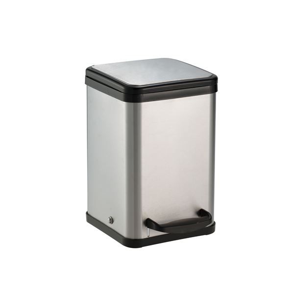 ペダルボックス/蓋付きゴミ箱 〔角型〕 14L 静音ダンパー付き 中容器付き 〔業務用 施設 店舗〕〔代引不可〕の通販は