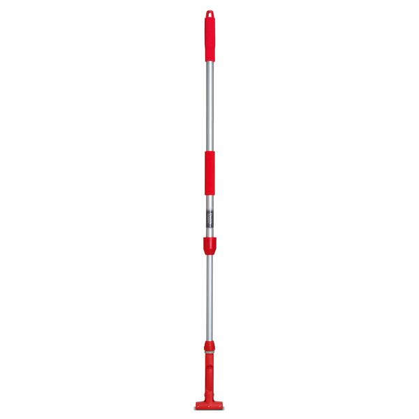 (まとめ) 〔ハンドルのみ〕 FXハンドル/掃除用品 〔アルミ伸縮柄 レッド〕 最長約180cm 〔業務用 施設 店舗〕 〔×2セット〕〔代引不可〕